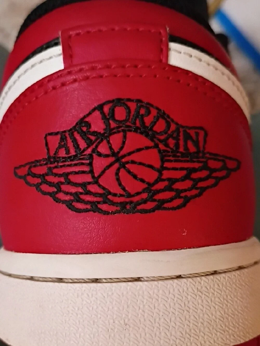 Nike Air Jordan 1 Low Bred Black Red White Sneakers